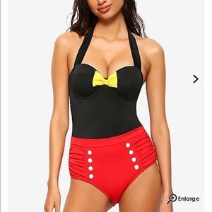 Minnie Mouse one piece bathing suit !! Brand New